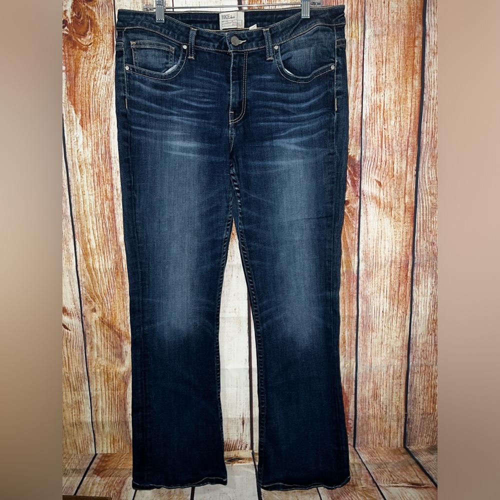 BKE Women's Payton Boot Cut Jeans 33R - Dark Blue
